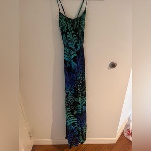 Long floral romper with back details